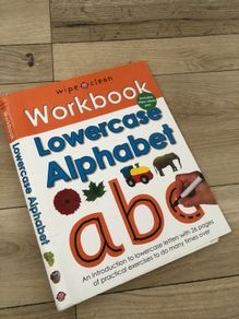 My big wipe work book lowercase alphabet