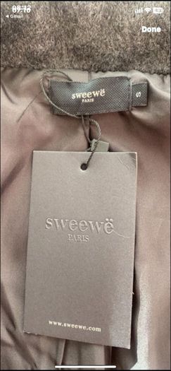 coat Bnwt charcoal size 10/12