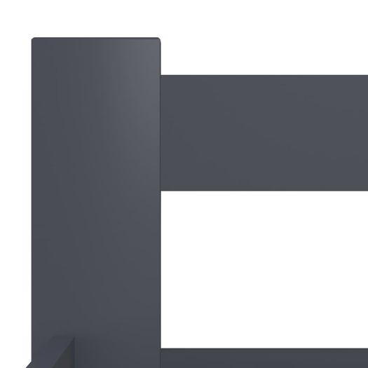 Bed Frame Dark Grey Solid Pine Wood 200x200 cm