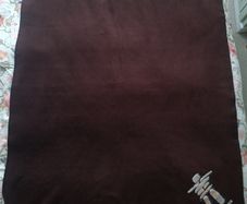 Whistler Canada Vintage Made in Canada Blanket, Throw - Reversible Brown & Stripe