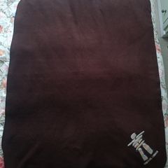 Whistler Canada Vintage Made in Canada Blanket, Throw - Reversible Brown & Stripe