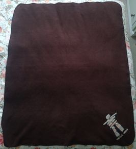 Whistler Canada Vintage Made in Canada Blanket, Throw - Reversible Brown & Stripe