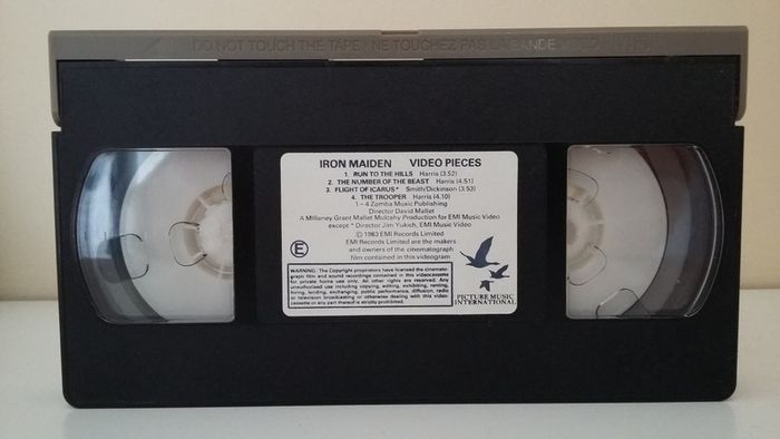 Iron Maiden Video Pieces EP Vhs  Pal Video Tape ( EXTREMELY RARE) And In A Remarkable Fantastic Condition (Last Price Lower).