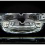 Large Mid Century Modernist JG Durand Franch Crystal Ashtray Image 4