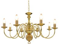 main image for ad Chandelier Golden 8 x E14 Bulbs