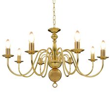 Chandelier Golden 8 x E14 Bulbs