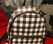 Chic Checkered Mini Backpack Claires