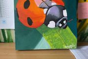 Ladybird acrylic painting