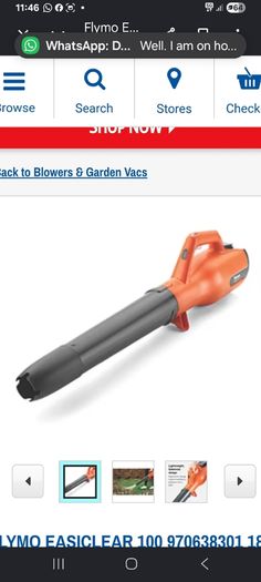 Leaf Blower Flymo 100 easyblow