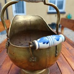 Large Brass Vintage Coal Scuttle
