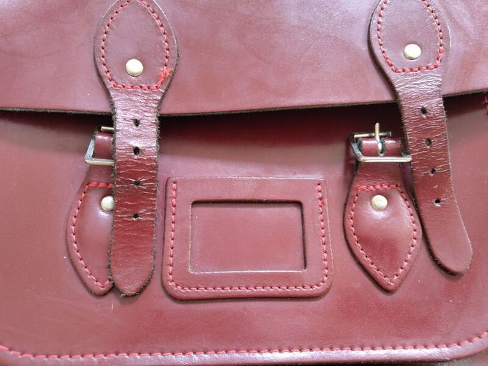 Leather Satchel Company classic satchel in red