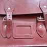 Leather Satchel Company classic satchel in red Image 2