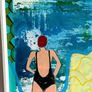 Original Art Swim Art Sea Swim Art Deco Style Image 2