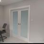 Deanta primed Shaker Clear glass Doors 78x28" Image 3
