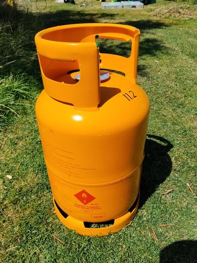 Calor Butane Gas Bottle, half full.