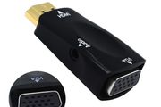 VGA to HDMI adaptor with 3.5mm audio Jack and cable