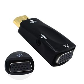 VGA to HDMI adaptor with 3.5mm audio Jack and cable