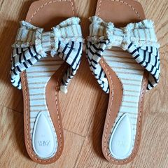 Flat Striped Sandals Zara
