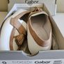 Gabor Las Vegas 62.433.51 comfort leather tassle loafers white & coffee size 7G UK RRP 125 euro new & boxed Image 4