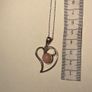 sterling silver 925  love heart pendant with pink stone Image 7