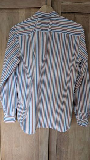 Octobre Editions Mens Large Striped Linen Blend Shirt
