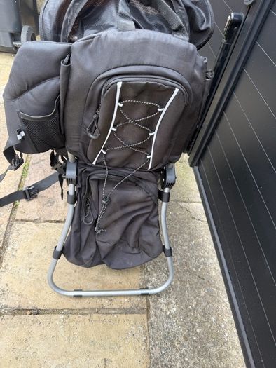 child's lupilu backpack carrier and bicycle seat
