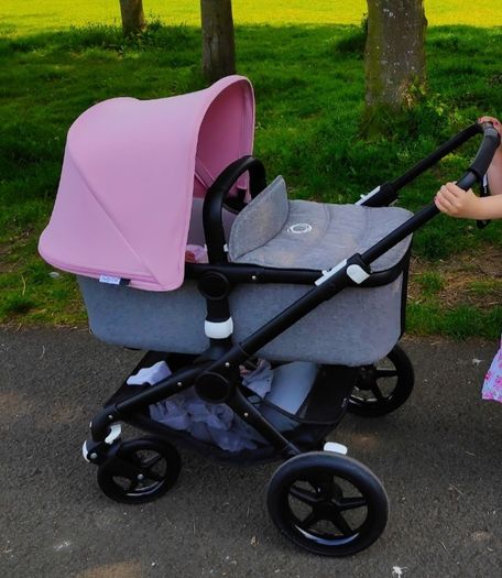 Bugaboo Fox Grey Melange & pink
