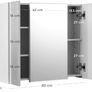 Mirror Cabinet 3 Door Bathroom Storage Cabinet Image 8