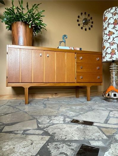 sideboard mid century vintage retro teak danish