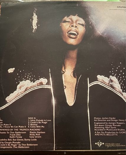 Donna Summer A Love Trilogy 197612 inch LP