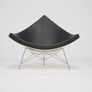 Iconic Black Leather and Fiberglass Lounge Chair Coconut by George Nelson for Vitra Image 3