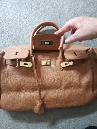 Tan handbag faux leather