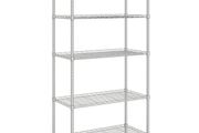 5-Tier Storage Shelf 90x35x180 cm Chrome 250 kg