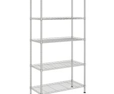 5-Tier Storage Shelf 90x35x180 cm Chrome 250 kg