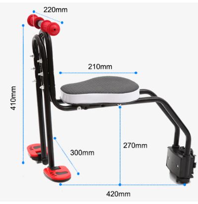 BRAND NEW Bicycle Seat MTB Mountain Bike Front Seats Mat Children Baby Bicycle Safety Chair With Armrest Bar Pedal Cycling Acccessories