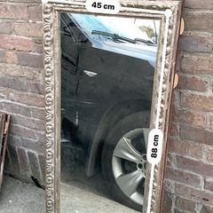 pair of vintage ornate framed mirrors old pub window divider originally mounted back to back