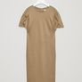 COS Asymmetric Sleeves Midi Mocha Dress Image 2