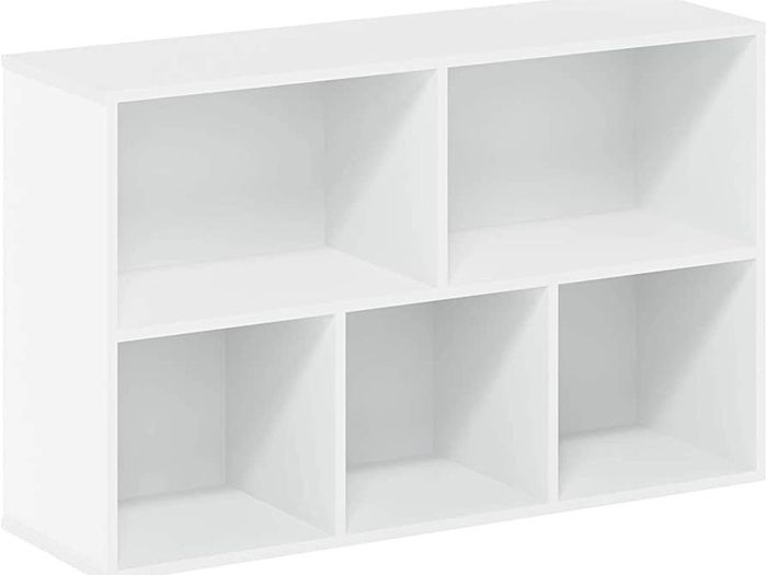 5-Cube Reversible Open Shelf Bookcase, Wood, White (FREE POSTAGE)