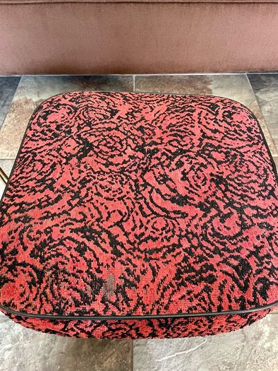 Vintage Rare Mid Century Sherborne Style Footstool with Atomic Legs 1960s