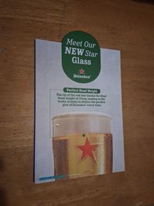 Heineken bartop showcard