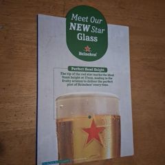 Heineken bartop showcard