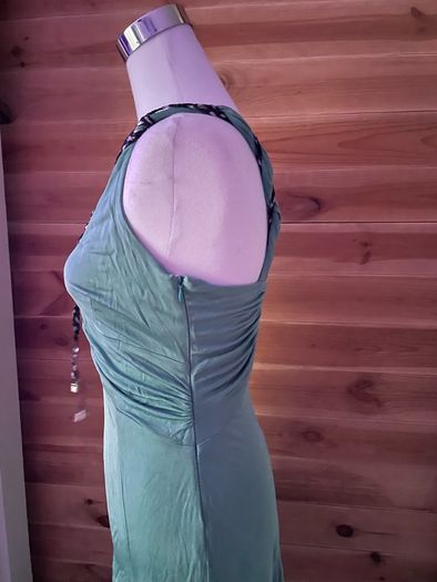 Karen Millen dress midi with straps green summer occasion size S/M
