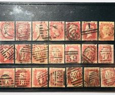Great Britain 1858 One Penny Red 1d Lot of 21 stamps
