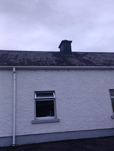 Blue Bangor slates+ridge caps