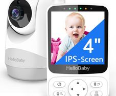 HelloBaby Baby Monitor, 4inch screen, Remote Pan-Tilt Camera