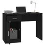 Desk with Drawer & Cabinet Black Image 4