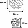 10 X Probrico 20mm Round Glass Kitchen Cabinet Knob Clear Diamond Furniture Drawer Handle Crystal Cupboard Pull with Screws (MULTIPLE AMOUNTS AVAILABLE, SEE DESCRIPTION) Image 4