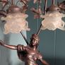 Antique Decorative table lamp flower glass shades Image 3