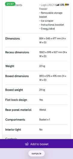 Logik Chest Freezer