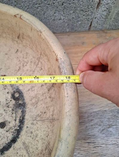 Large ceramic glazed flower pot 47x20cm perfect condition